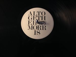 Mark Tharme, early album cover design: Altogether Morris, Take Me Home album, 1987 (label)