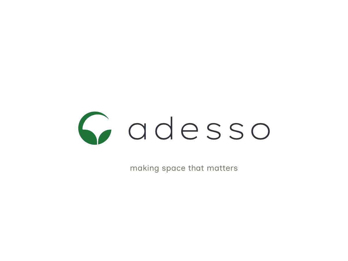 Adesso – Landscape Architect Rebranding Logo Adesso Logo with the tagline "making space that matters"